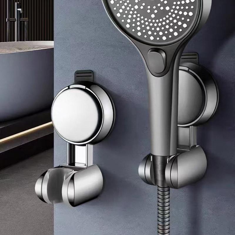Punch Free Suction Cup Shower Bracket Removable Adjustable Bathroom Shower Rack Shower Head Holder Wall Mount Accessories