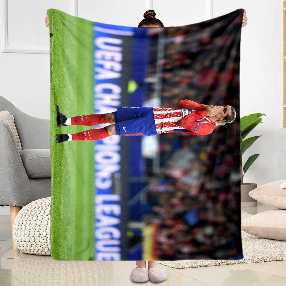 Atletico Madrid Player Blanket Comfortable Suitable for Chair Sofa Picnics Four Seasons Universal Modern Gifts For Family Or Friends