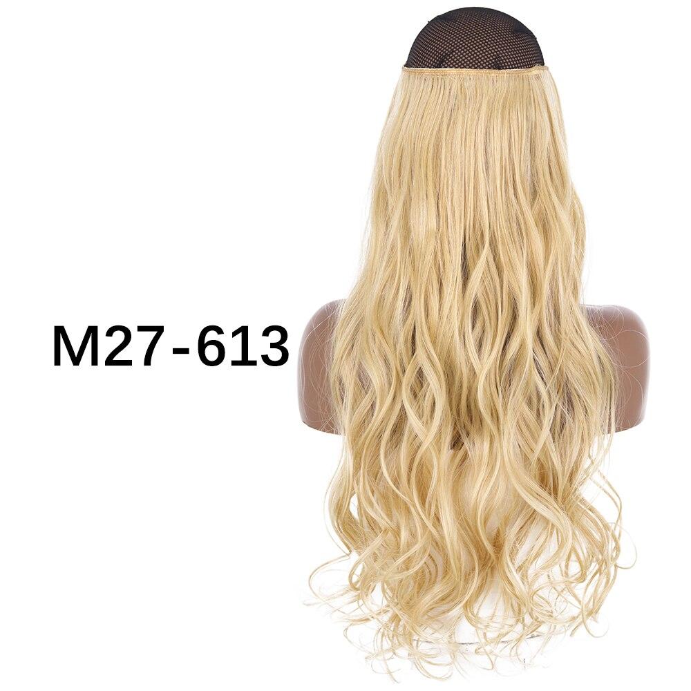 MERISIHAIR Clip-less Synthetic Hair Extensions Invisible Line Hairpiece 16 22 32 Inches Natural Black Brown Blonde for Women