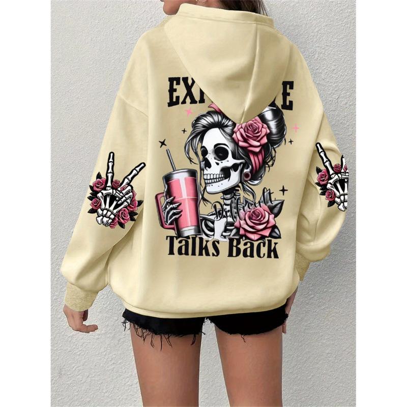 

Дорогой разговор назад смешной принт женская толстовка с капюшоном Harajuku свободная одежда флис теплая удобная толстовка винтажная осенняя топ с круглым вырезом 5XL абрикосовый