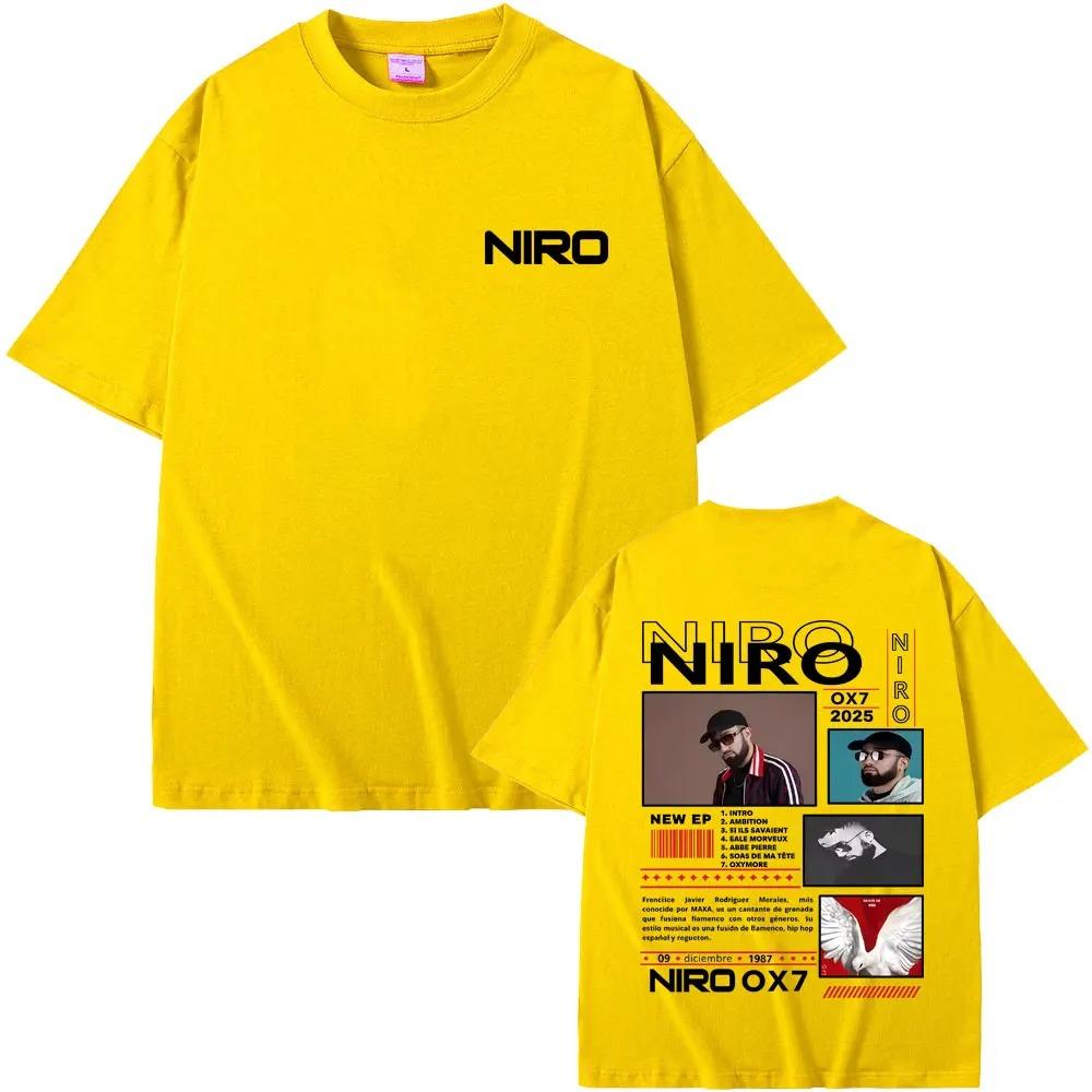 Hot Rapper Niro OX7 Album Graphic Tshirt Unisex Unisex Casual Cotton Vintage Male Hip Hop Fashion Pop Music Tshirts Streetwear