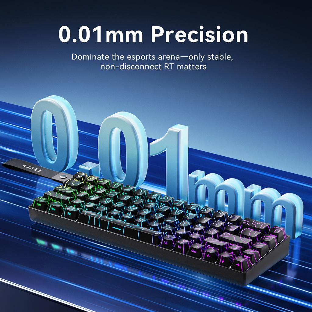 Ajazz AK680 V2 Gaming Mechanical Keyboard Magnetic Axis 68-Key RGB Backlit 8K Polling Rate 128K Scan Rate Aluminum Plate