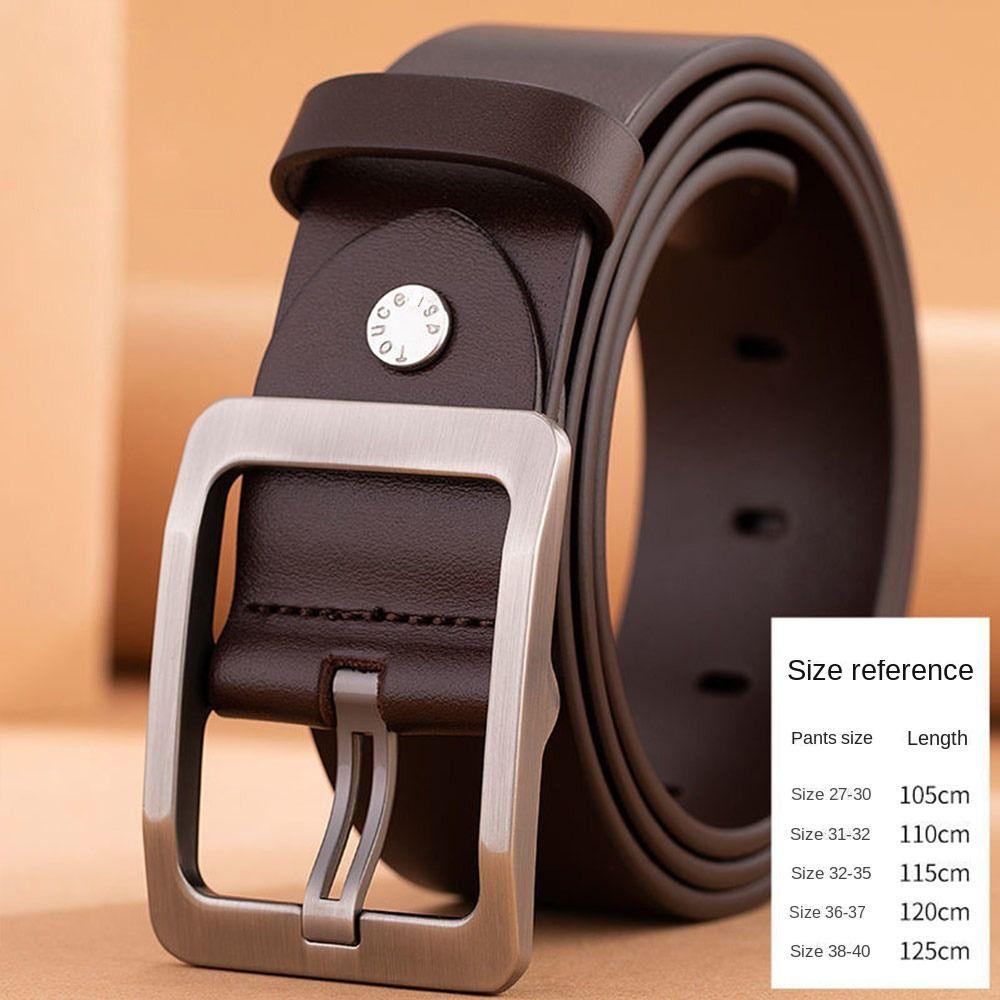 

Luxury Design Pin Buckle Waistband Versatile Waist Strap Fashion Leather Belt 120cm-Silver buckle coffee belt