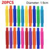 10-30PCS Colorful Telescopic Tubes Fidget Toys Plastic Sensory Pop Tubes Stress Relief Toys Adults Decompression Kids Toys Gifts 3