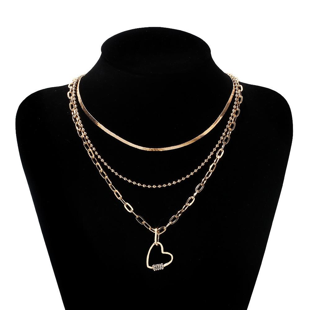Pearl chain necklace cold wind multi-layer stacking collarbone chain summer