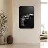 Western Revolver Metal Tin Sign Vintage Wall Art for Man Cave Bar Home Decor