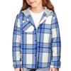 Children's Fashion Hooded Plaid All-match Casual Loose Shirt Long Sleeve Jacket