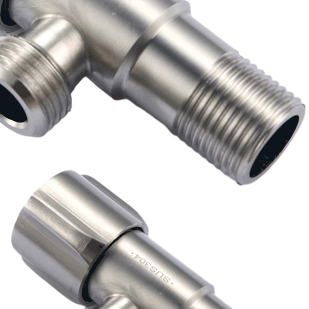 Shut Off Solution Versatile & Long Lasting Angle Stop Valves 304 Stainless Steel Valves 1/2 for Kitchen Bathroom Toilet