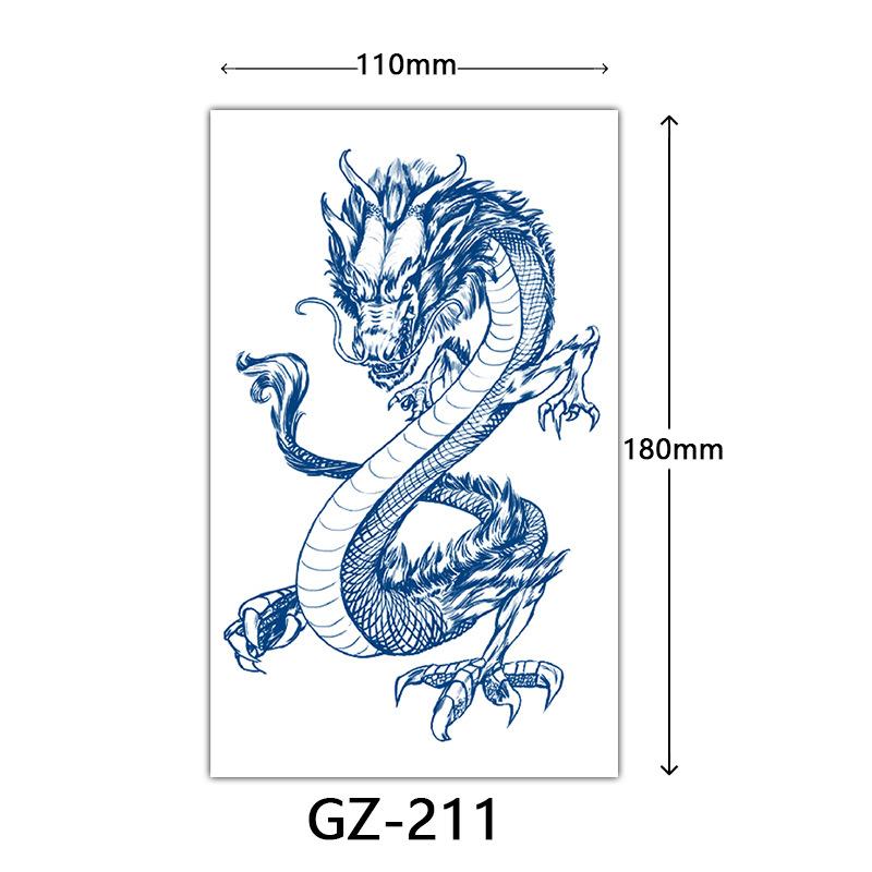 Herbal Semi-Permanent Tattoo Sticker, Semi-Permanent Tattoo Sticker, Anti-Rub, Anti-Sweat Tattoo