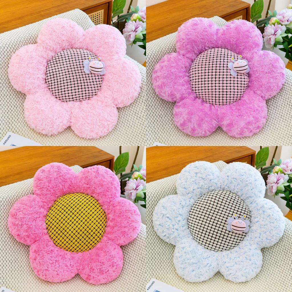 Flower Plush Seat Cushion With Thick Padding For Home Office Comfort Gift For All