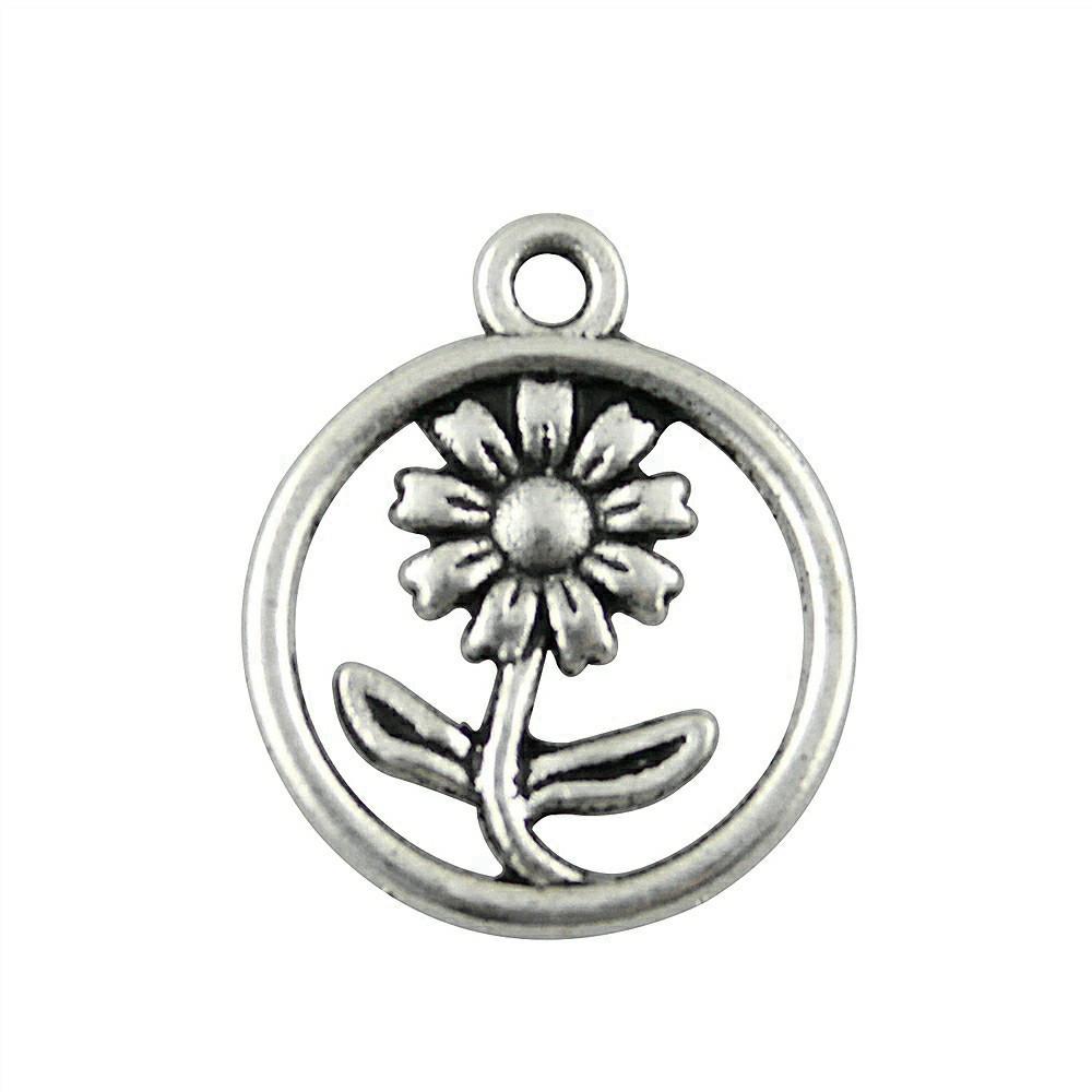 Roses Lotus Flower Charms Sunflowers Pendants For Floral Themed Jewelry Making