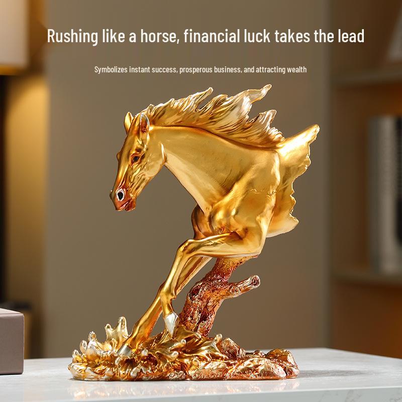 Resin Horse Ornament: Creative Home Decor for Living Room or Entrance
