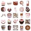 50 Pink & Brown Retro Korean-Style Stickers: Perfect for DIY Journals, Notebooks, and Water Bottles