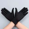 Mode Sommer Spandex Handschuhe Damen Herren Sexy Fäustlinge Sonnenschutz Weiß Schwarz Etikette Dünn Kurz Dehnbar Elegant Tanzhandschuhe