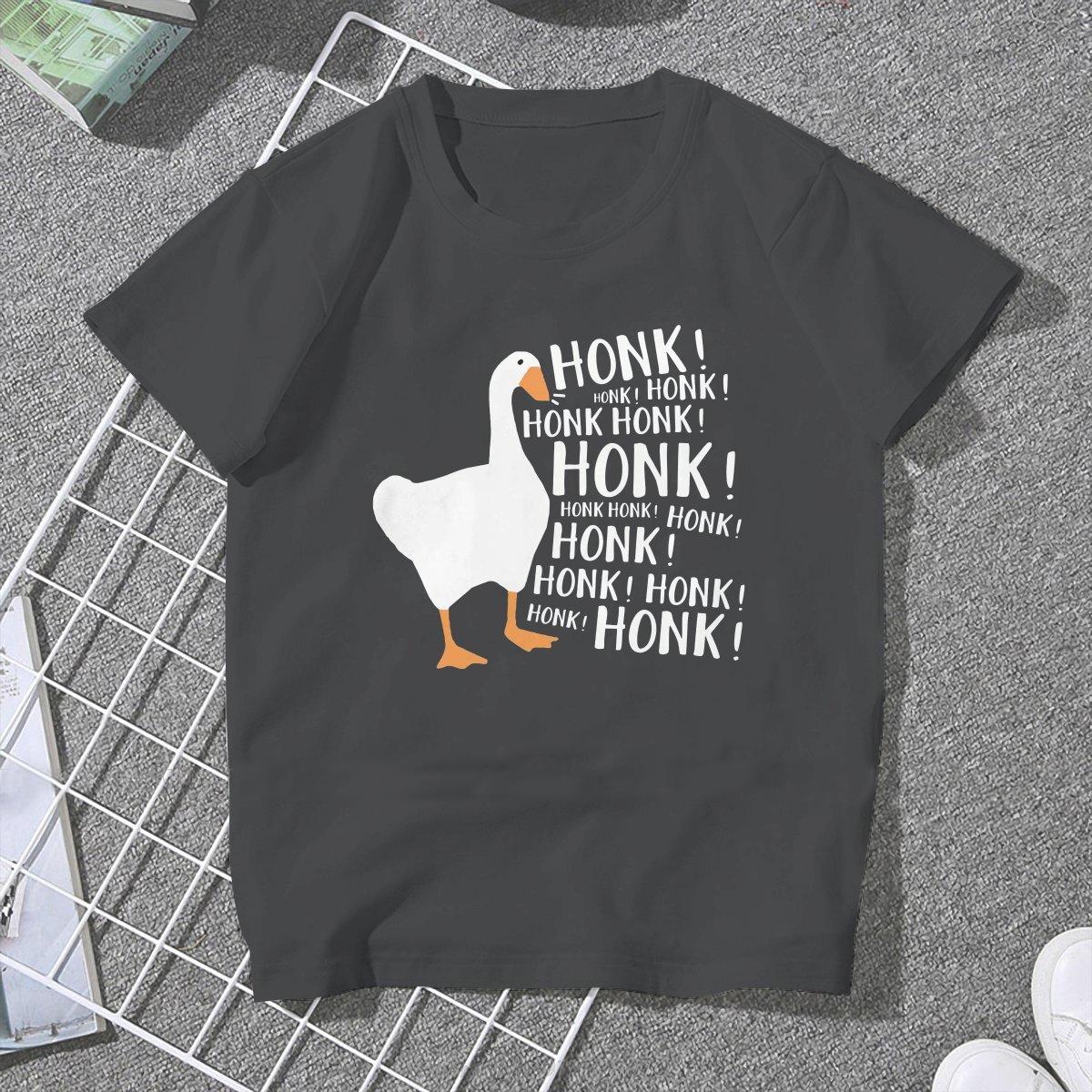 

Футболка Honkers для девочек Футболки по игре Untitled Goose Game Модная женская футболка Базовая летняя футболка оверсайз Мужская одежда Футболка 4XL