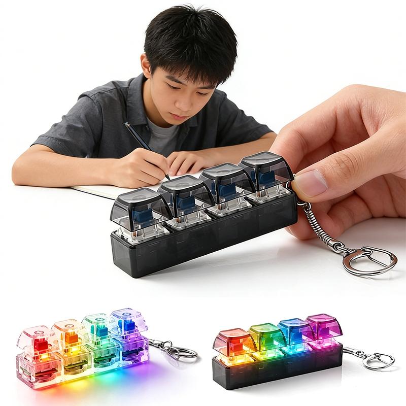 Led Keyboard Keychain Glow In The Dark Party Favors Luminous Keychains For Bags Relaxation Keychain On The Phone
