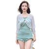 Swimsuit Women's One-piece Two-piece Suit Covers Belly To Show Slimming Sexy Long-sleeved Blouse Hot Conservative Vacation