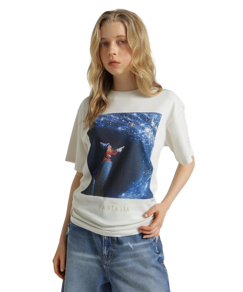 AVIREX Collection FANTASIA MICKEY MOUSE FILM MAGIC WOMAN F 033 T-SHIRT Women's Off-White 783-5235612
