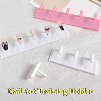 10 Stück Nagel-Übungsständer Halter für künstliche Nagelspitzen DIY Home Salon Nagelkunst-Displayständer Anfänger Maniküre Mal-Übungsbasis