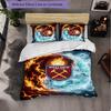 West Ham United Football 3 Piece Bedding Set Soft Duvet Cover Set with Pillowcases Printed Bedroom Decor Set for Home