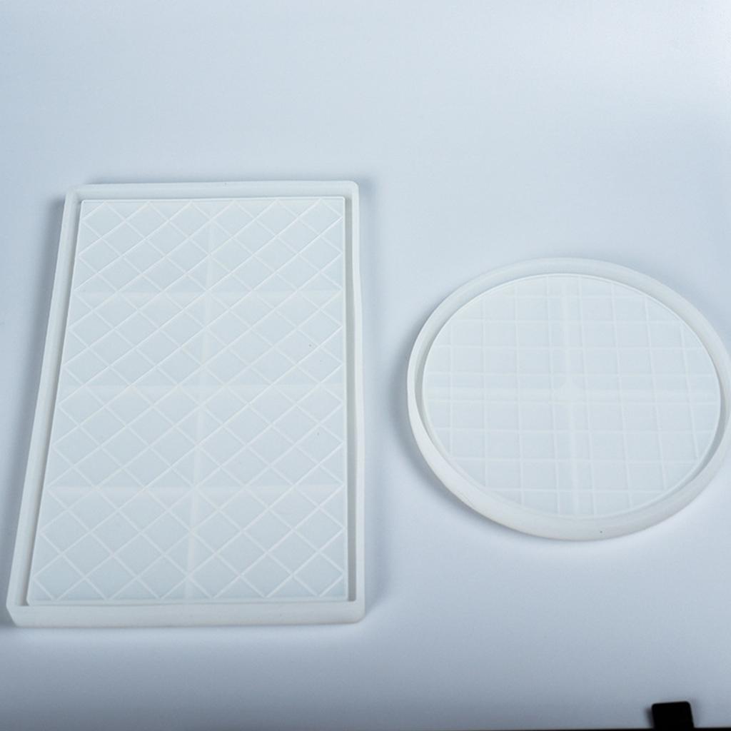 Square Plate Silicone Mold DIY Decorative Tray Round Rectangle Tray Epoxy Mold