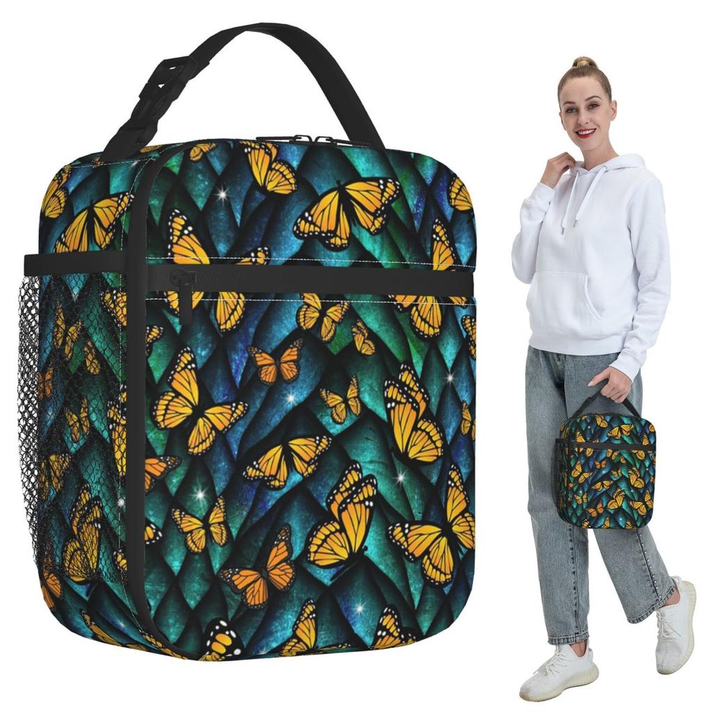 Fantasy Butterfly Dragon! Insulated Lunch Bag for Women Office Cooler Thermal Food Box Tote Portable Lunch Boxes Container