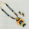 Handmade Clay Fish Necklace Earring Set