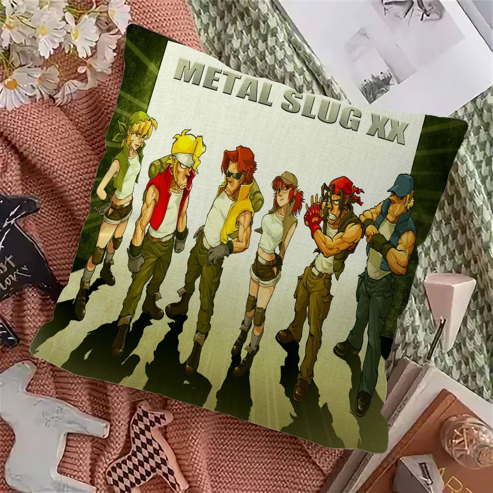 Retro Game Metal Slug Pillow Gift Home Office Decoration Pillow Bedroom Sofa Car Cushion CoverPillow Case