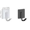 6pcs/set Waterproof Stainless Steel Hooks No Drill Wall Hook Clothes Hanger  Bathroom