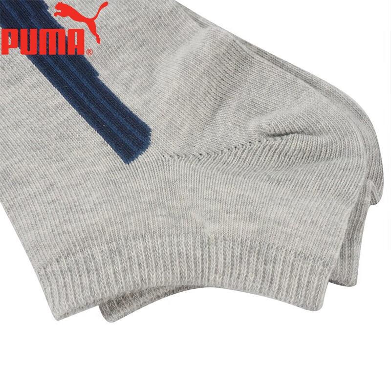 Puma Socks for Men, Basic Casual Boat Socks, 3 Pairs, Gray, One Size Fits All