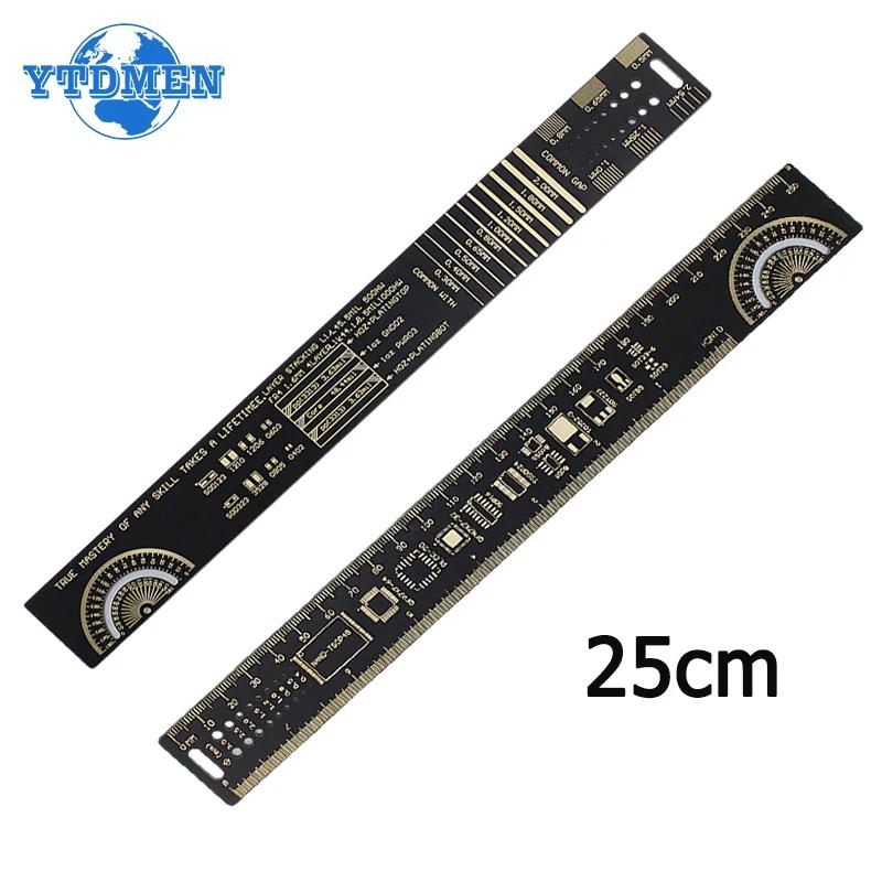 PCB Ruler Multi-functional Measuring Tool 15cm/20cm/25cm Resistor Capacitor Chip IC SMD Diode PCB Reference Ruler, for Arduino