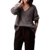 Calvin Klein Loose V-Neck Long Sleeve Sweater Women sweaters LV044D328GAEP