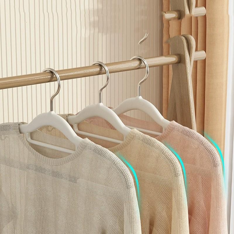 10 Stück rutschfeste, graue, multifunktionale Kleiderbügel für den Nass- und Trockenbereich, geeignet zum Aufhängen der Aufbewahrung von Kleidung im Schlafzimmerschrank