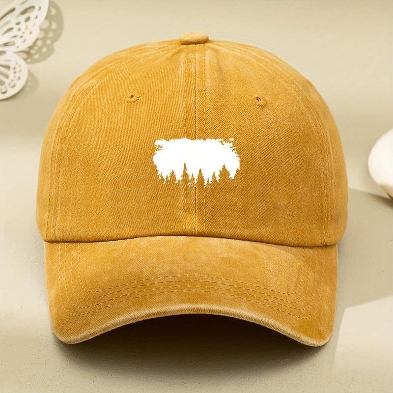 Forest printed baseball cap for men and women,adjustable retro foreign trade cap suitable for outdoor leisure and sun protection