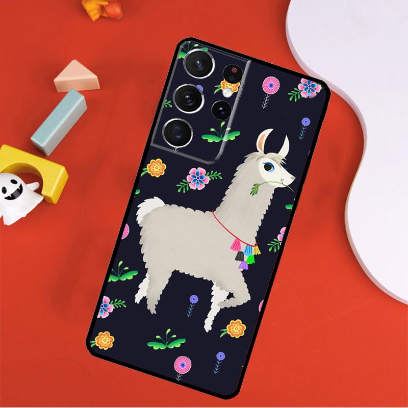 alpaca Llama Phone Case For Samsung Galaxy S25 Ultra S24 Ultra S9 S10 S20 S21 S22 S23 Plus S24 FE Cover