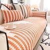 New Nordic Chenille Sofa Cushion Four Seasons Universal Sofa Cushion Non-slip L-shaped Sofa Cover Geometry Striped Couch Cover