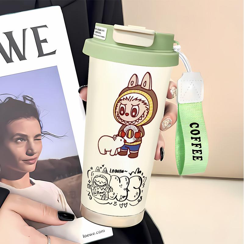 Slámkový hrnek na vodu Velká kapacita 316 Nerezová ocel Vysoká hodnota Termoska na dvojí pití Hrnek na kávu do auta