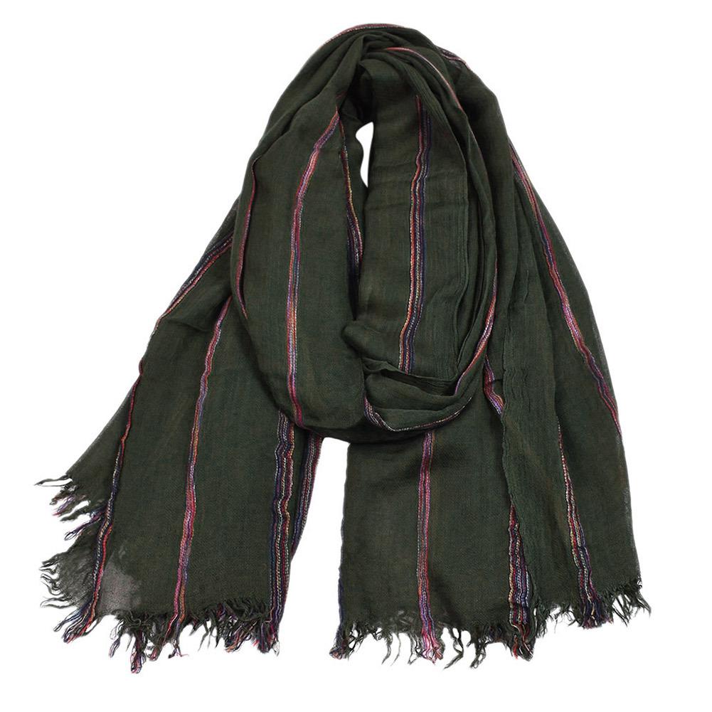Cotton Linen Striped Fashion Men Scarf Autumn Winter Men'S Scarves Warm Neackerchief Pashmina Male Accessories Shawls Bufandas