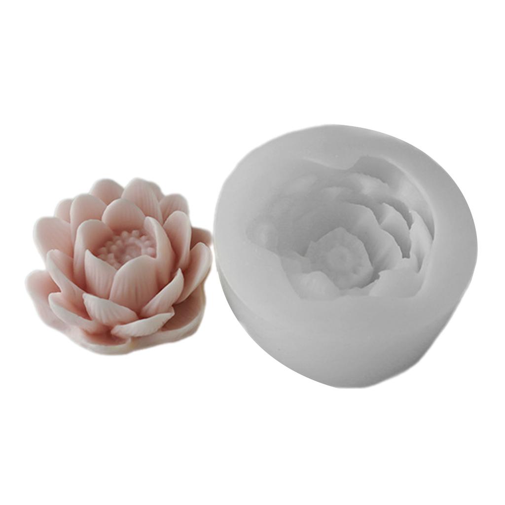 Statue Moulds Crafts Mold Silicone Candle Mold Lotusflower Shape Handmade Craft Mold Silicone Ornament Molds for Statue