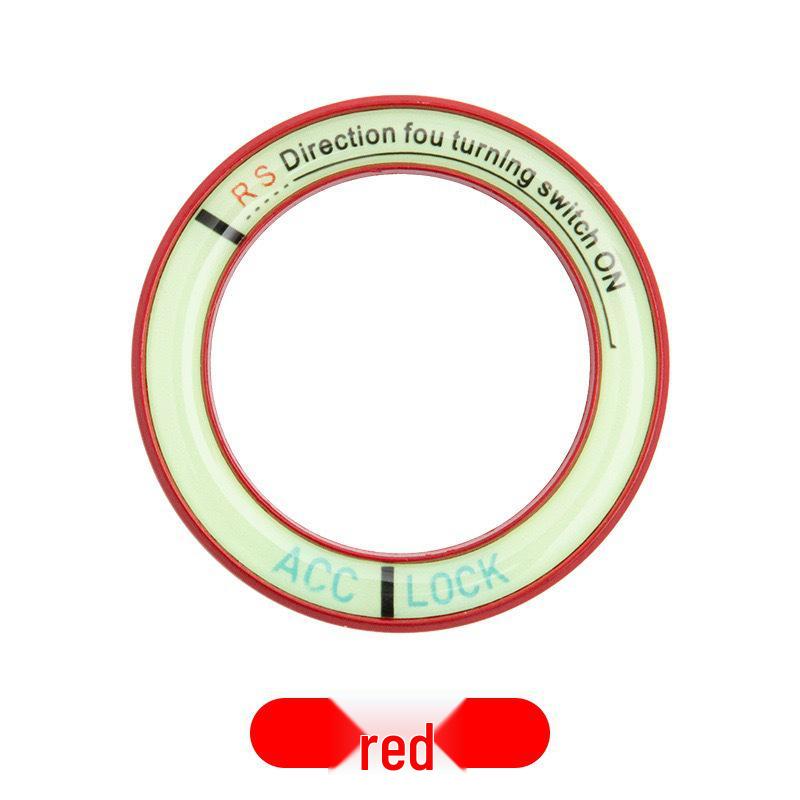 Светящееся кольцо замка зажигания и наклейка кнопки запуска двигателя