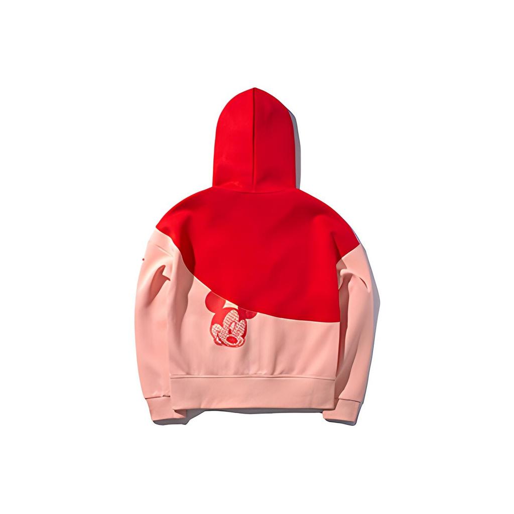 Li Ning X Disney Loose Fit Hoodie Jacket Women Outerwear Cherry-Blossom-Red AWDQ004-2