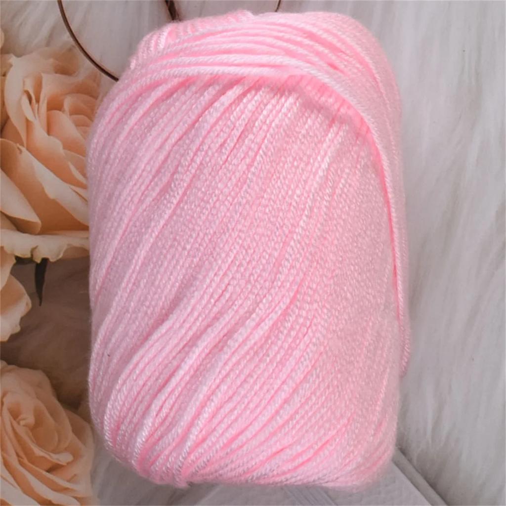 50g Silk Protein Villus Yarn Soft Worsted Hand Knitting Thread 60%Silk Protein 30%Wool 10%Cashmere Skin Friendly Yarn 110m/120yd