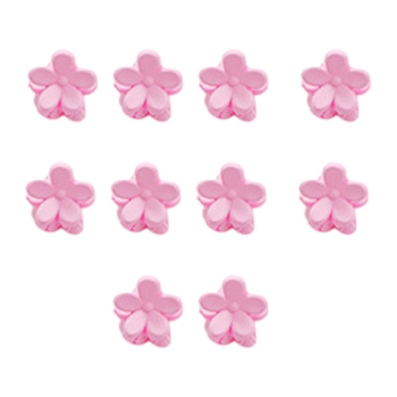 Pack Of 10 Small Hair Clip For Women Little Girl Plastic Lovely Flower Hair Claw Hair Styling Accessories for Daily Wear