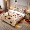 3pcs Christmas Cute Reindeer Printed Chipless Bedding Set Multi Size Bedding Decoration for Bedrooms