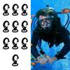 10Pcs Scubas Diving Clip Nylon Swivels Snap Hook Buckles Single Ended Clip Hook Keychains Backpacks Buckles Marine Hardware