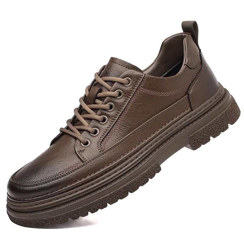 Fashion New Arrival All-match Oxfords Flats Handmade Leather Mens Sneakers Classic Men's Walking Shoes Lace-Up Male Skate Footwear