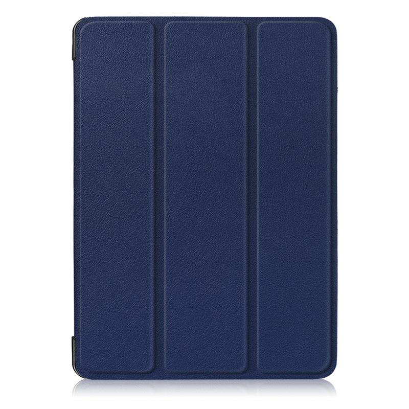 

Чехол-подставка из кожи Trifold Hard Smart Cover для iPad Pro 11 дюймов 2024 года, складной магнитный держатель 5-го поколения с рисунком For iPad Pro 11 2024 темно-синий