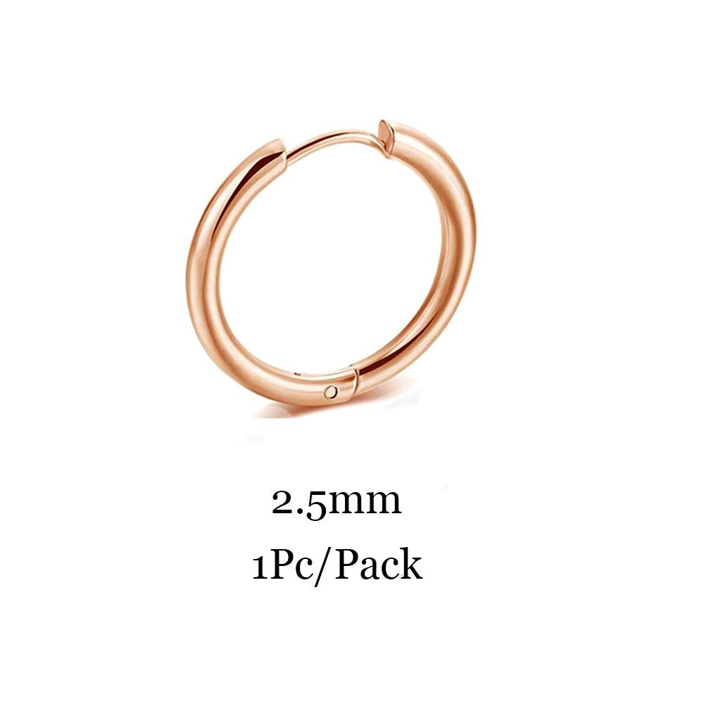6/8/10/12mm Tiny Korean Small Stainless Steel Round Mini Little Good Huggie Hoop Earrings for Women Cartilage Piercing Loop Ring