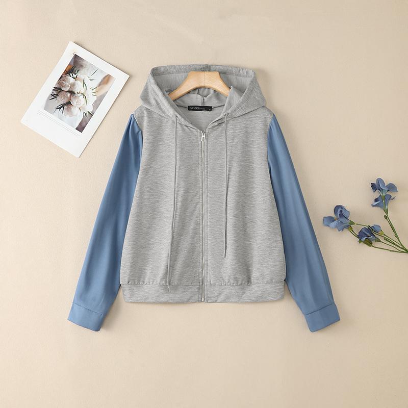 ZANZEA Women Casual Long Sleeve Hoodies Thin Cardigan Outwear