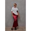 Primavera Estate Sottogonna in Seta Simulata Sottogonna in Raso per Donna Casual Colore Ding Bun Gonna Fianchi